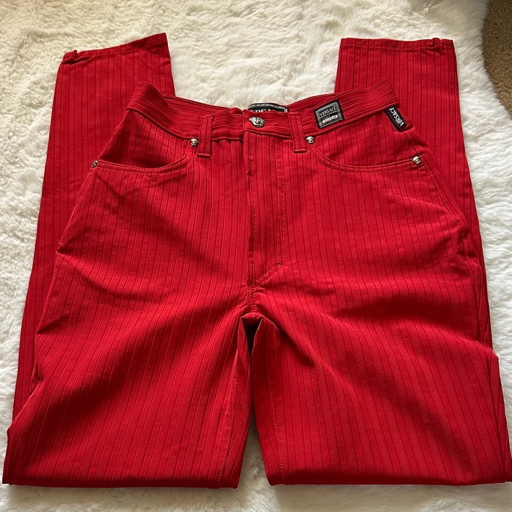 Versace Jeans Collection Vibrant Red Pants